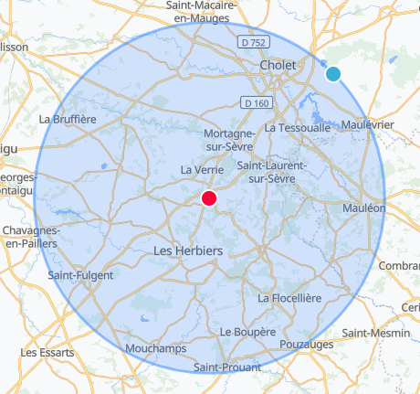Carte du périmètre d’intervention de Vera Verto